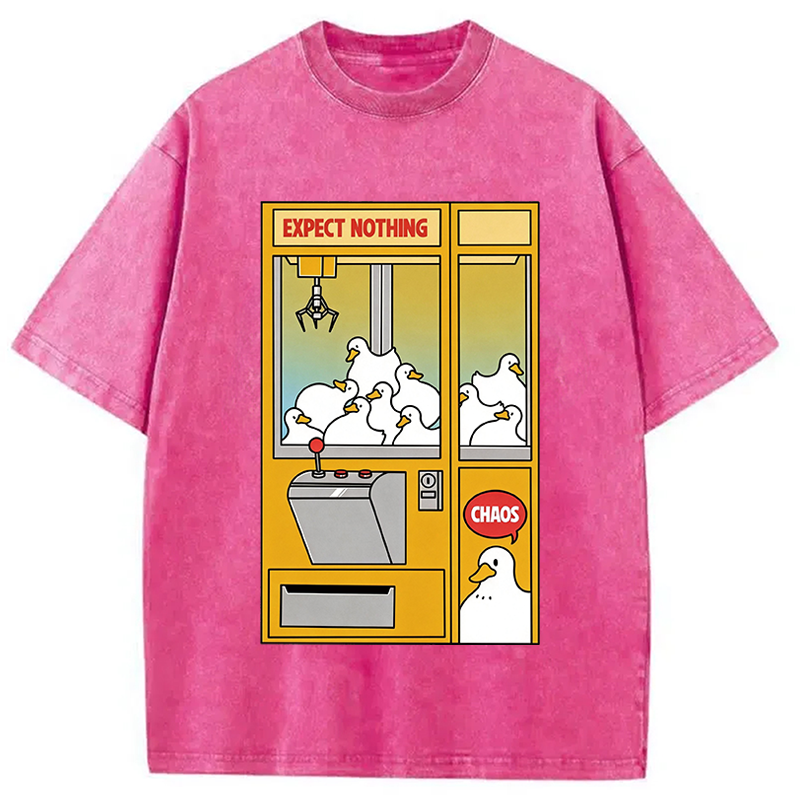 Modecanvas Chaos Machine Funny DTG Printing Washed T-Shirt