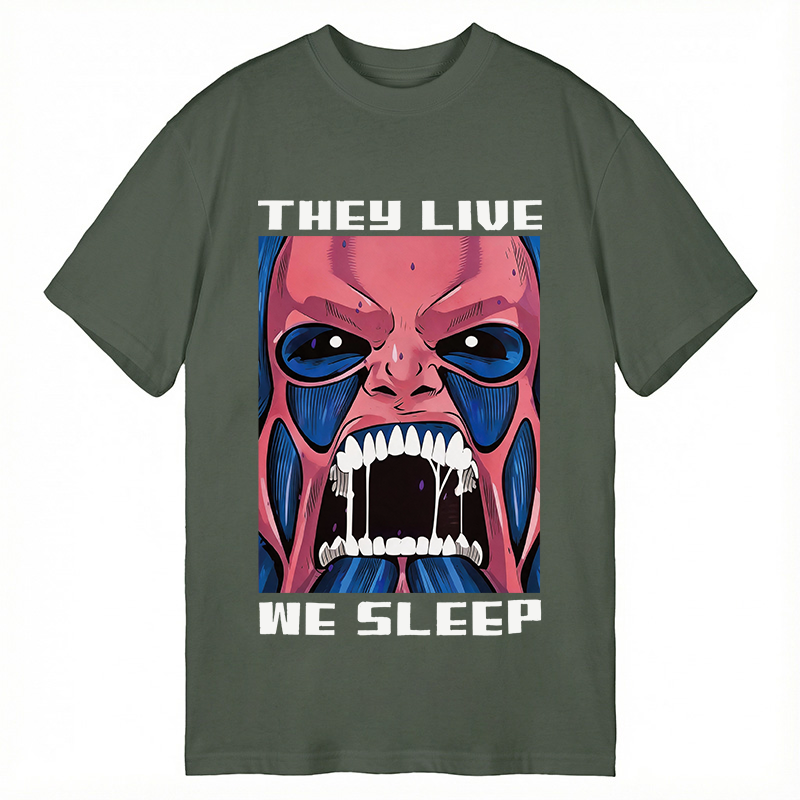 Modecanvas They Live We Sleep DTG Printing Classic T-Shirt-modecanvas