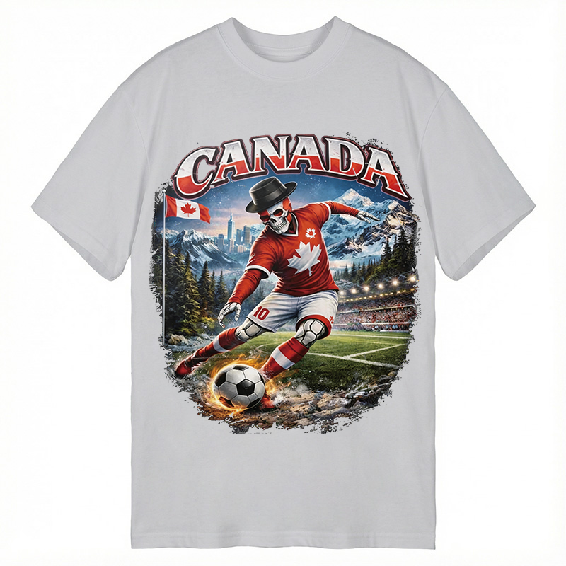 Modecanvas Canada Soccer Vintage DTG Printing Classic T-Shirt-modecanvas