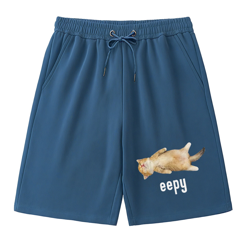 Modecanvas Silly Sleepy Cat Meme Classic Short