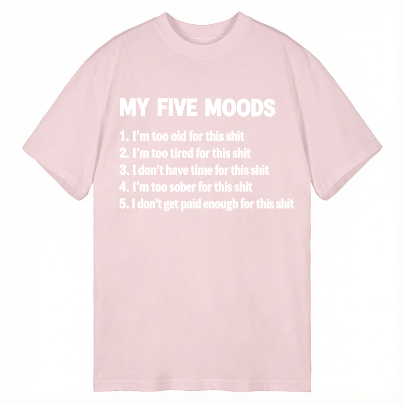 Modecanvas My Five Moods DTG Printing Classic T-Shirt-modecanvas