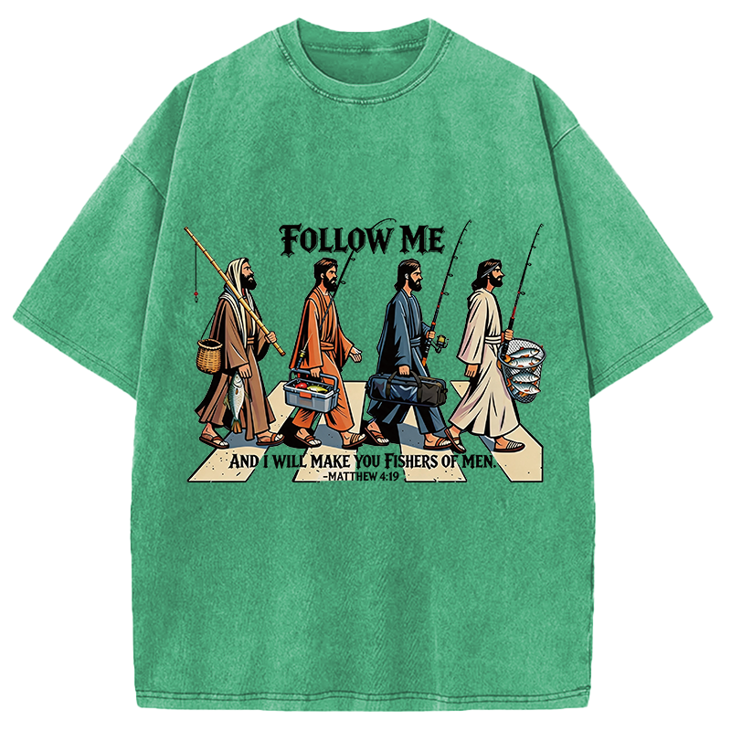 Modecanvas Fishers Of Men DTG Printing Washed T-Shirt