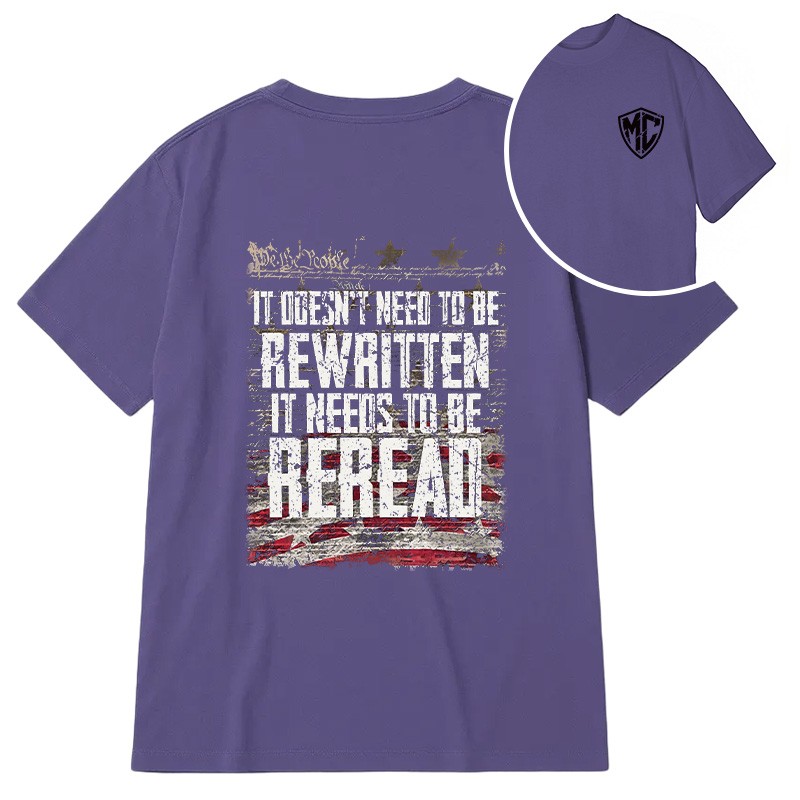 Modecanvas REREAD, Not Rewritten DTG Printing Back Classic T-Shirt