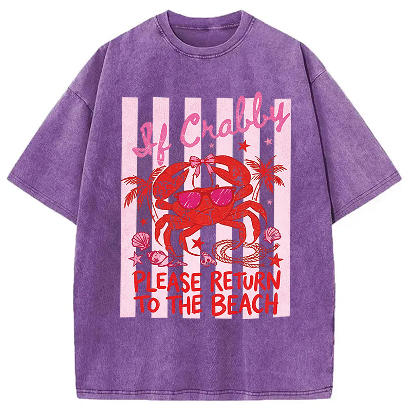 Modecanvas Return To Beach DTG Printing Washed T-Shirt