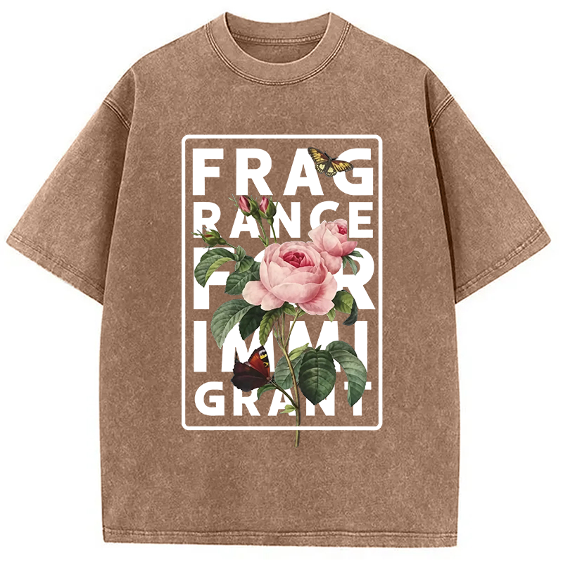 Modecanvas Fragrance For Immigrant DTG Printing Washed T-Shirt