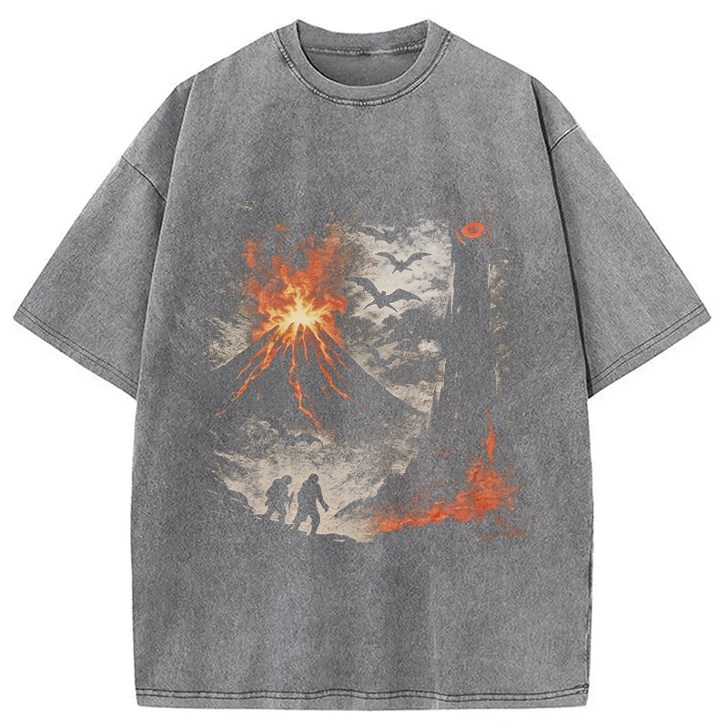 Modecanvas The Dark Lands DTG Printing Washed T-Shirt-modecanvas