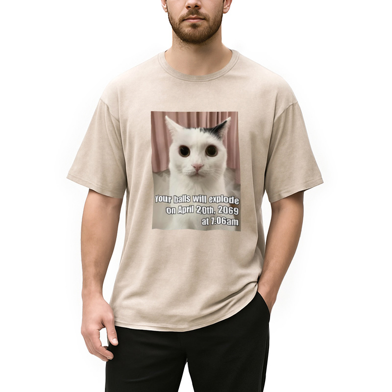 Modecanvas Your Balls Will Explode | Funny Washed T-Shirt