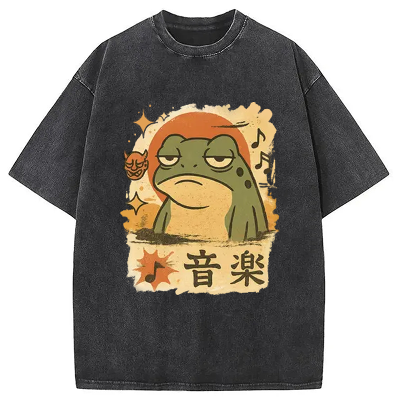 Modecanvas Unimpressed Frog Japanese Washed T-Shirt