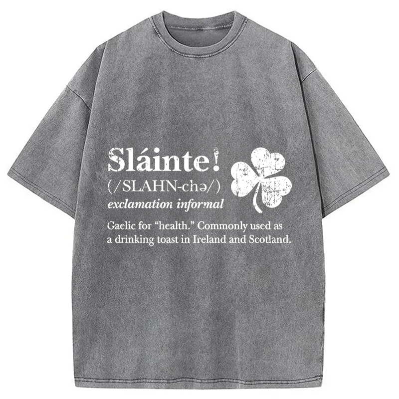 Modecanvas Slainte! Irish DTG Printing Washed T-Shirt