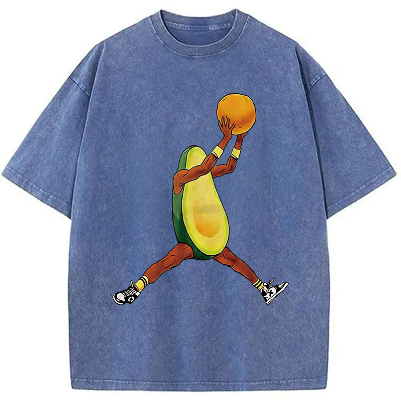 Modecanvas Avocado Basketball Washed T-Shirt