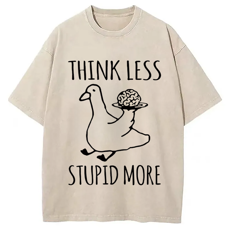 Modecanvas Foolish Goose Is Even More Foolish DTG Printing Washed T-Shirt