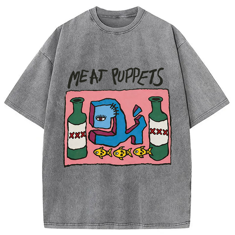 Modecanvas Ment Puppets DTG Printing Washed T-Shirt