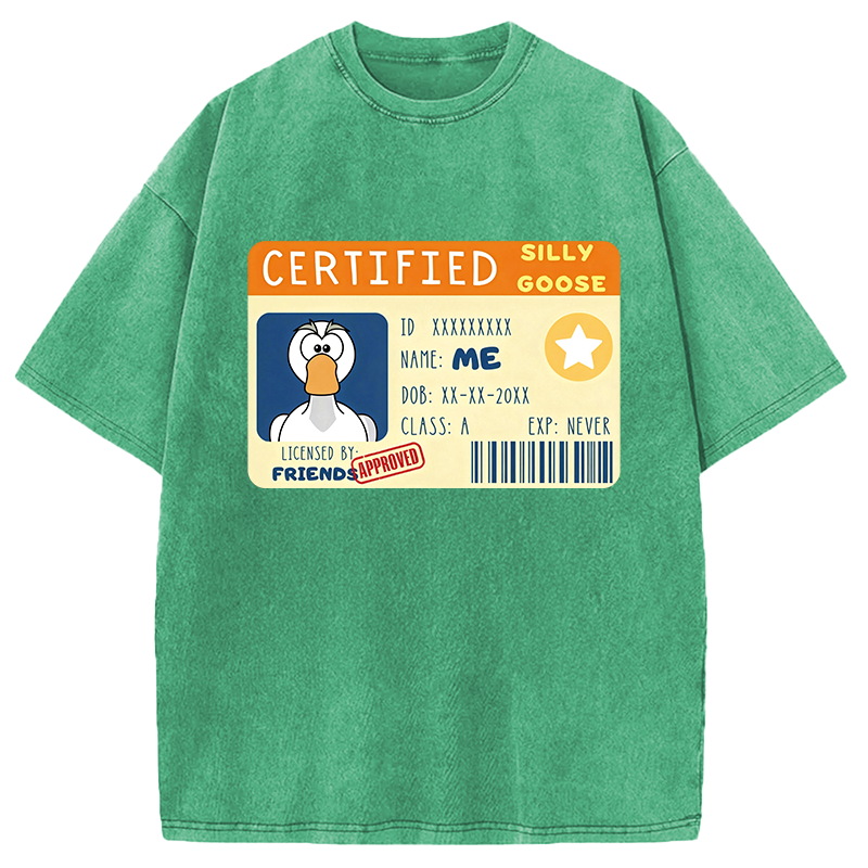 Modecanvas Certified Silly Goose DTG Printing Washed T-Shirt