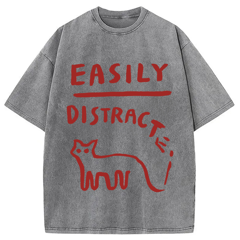 Modecanvas Easily Distracat DTG Printing Washed T-Shirt