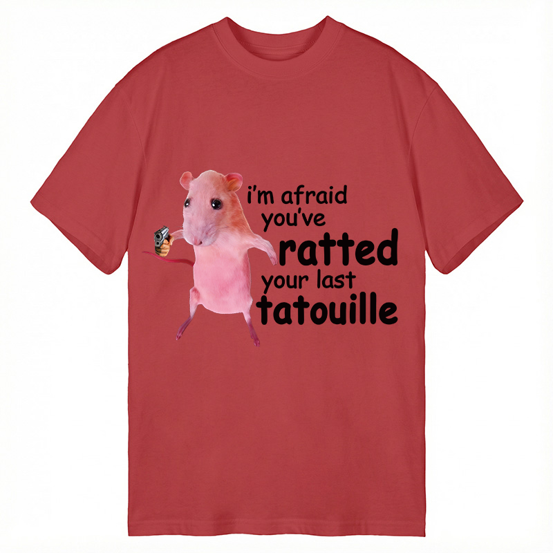 Modecanvas Funny Pink Rat Meme DTG Printing Classic T-Shirt-modecanvas