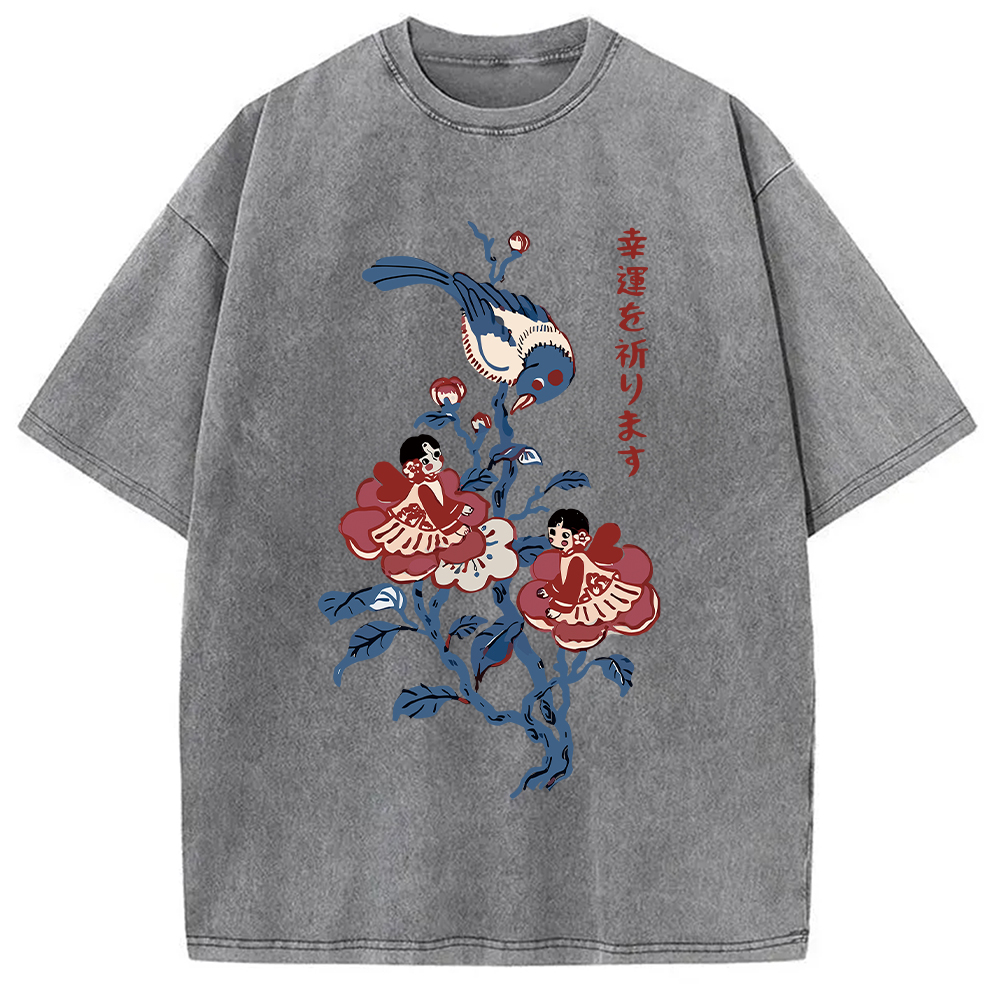 Modecanvas Best Of Luck Washed T-Shirt
