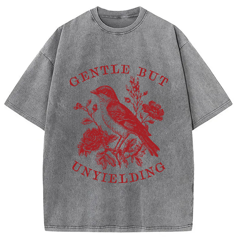 Modecanvas Gentle But Unyielding DTG Printing Washed T-Shirt-modecanvas