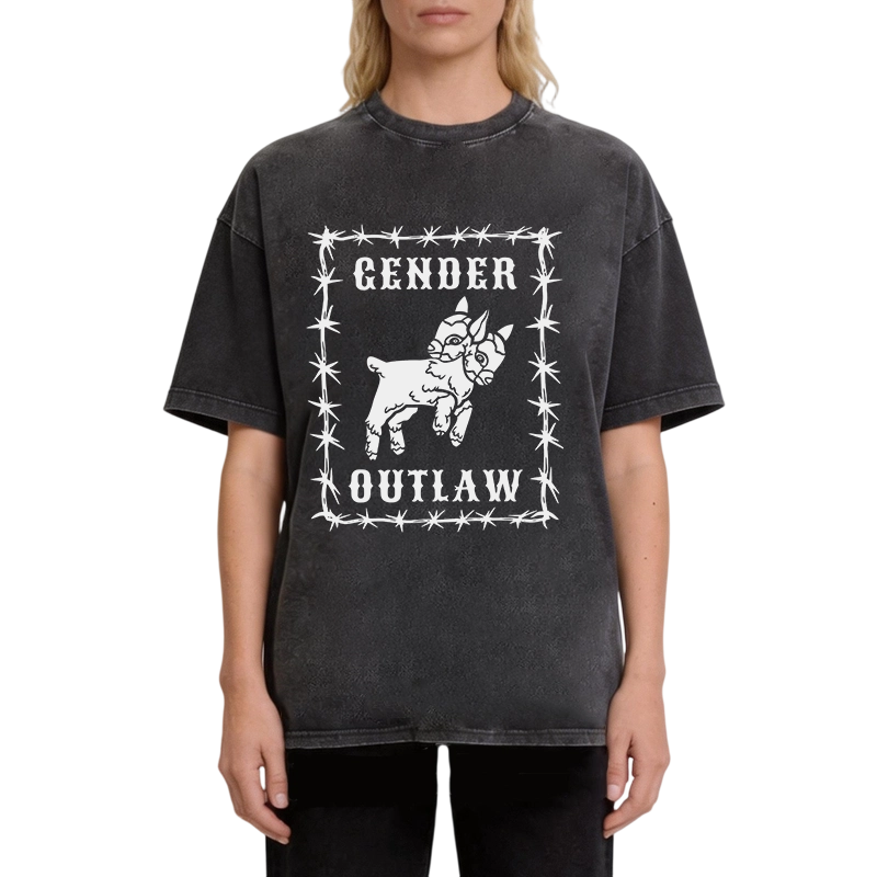 Modecanvas Gender Outlaw DTG Printing Washed T-Shirt