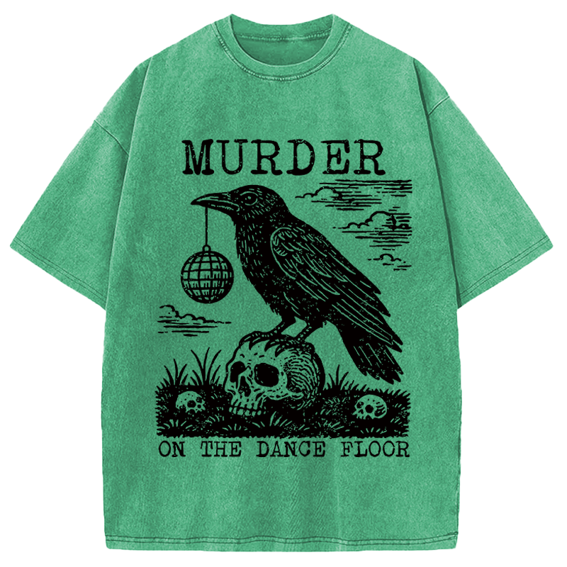 Modecanvas Murder on the Dance Floor DTG Printing Washed T-Shirt
