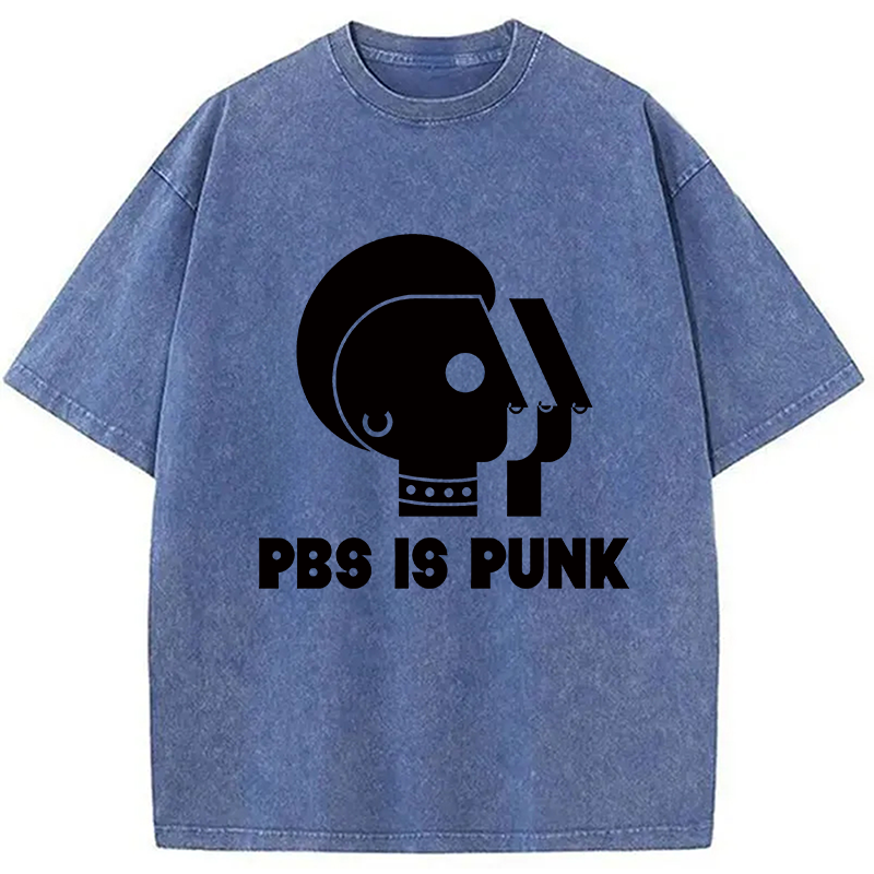 Modecanvas PBS Is Punk DTG Printing Washed T-Shirt