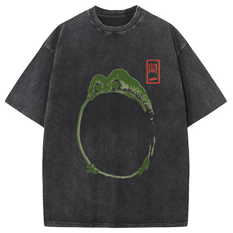 Modecanvas Big Belly Frog Washed T-Shirt
