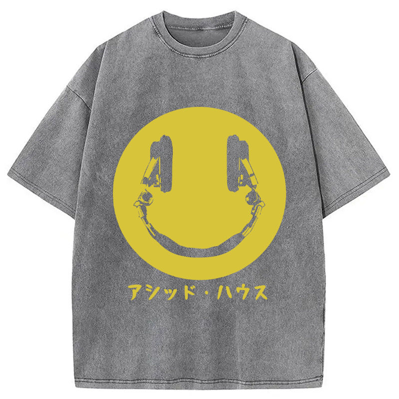 Modecanvas House Music Japan Washed T-Shirt