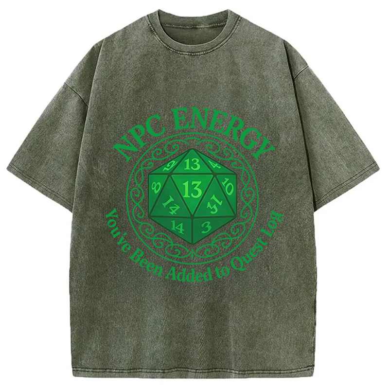 Modecanvas NPC Energy DTG Printing Washed T-Shirt