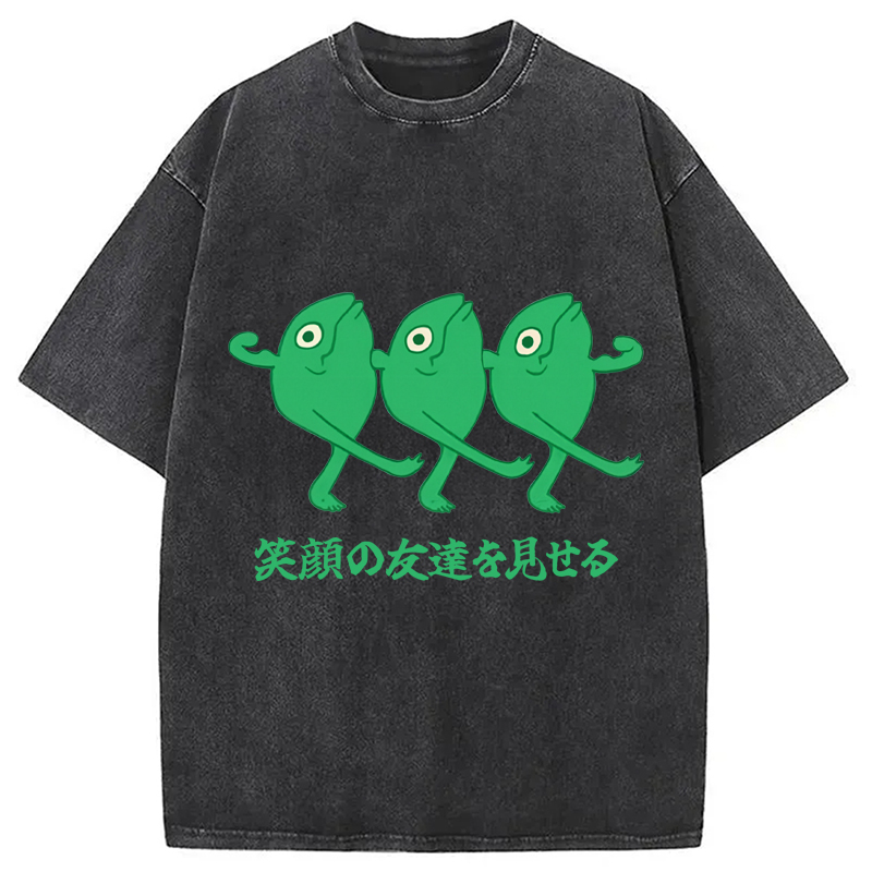 Modecanvas Show Your Smiling Washed T-Shirt