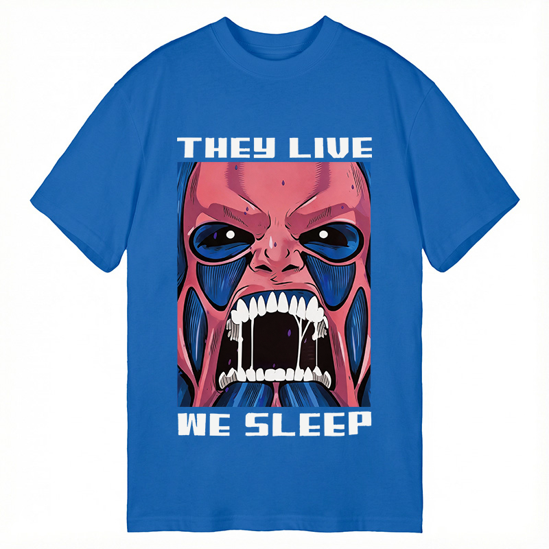 Modecanvas They Live We Sleep DTG Printing Classic T-Shirt-modecanvas