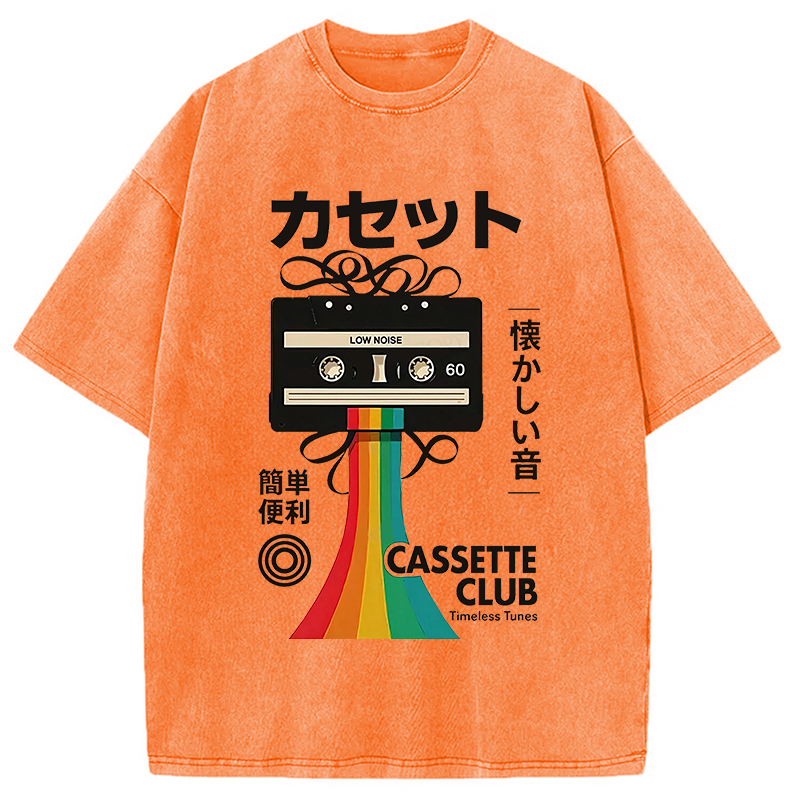 Modecanvas Colored Tape Washed T-Shirt