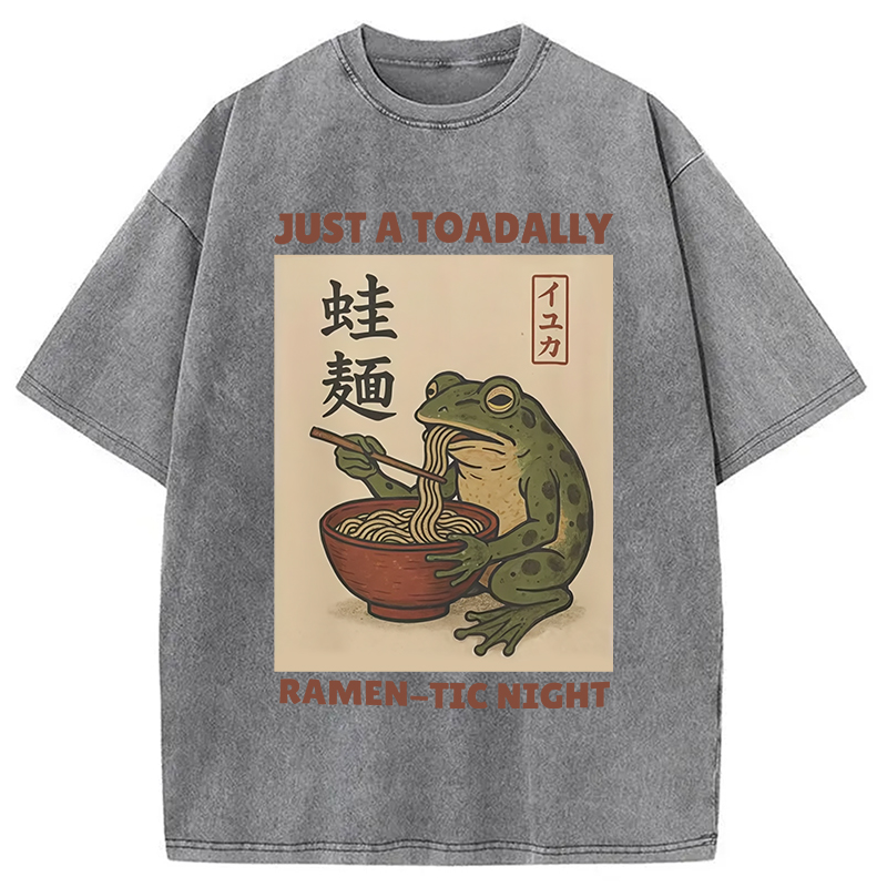 Modecanvas Toadally Fun Ramen Washed T-Shirt