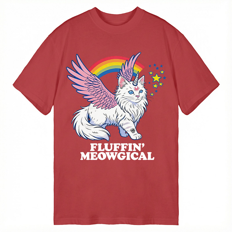 Modecanvas Fluffin Meowgical DTG Printing Classic T-Shirt-modecanvas