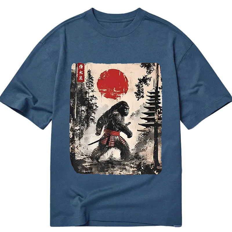 Modecanvas Japanese Samurai Bigfoot DTG Printing Classic T-Shirt-modecanvas