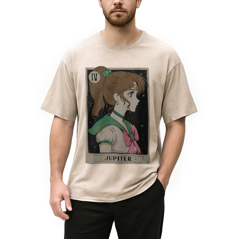 Modecanvas Jupiter Tarot Card Washed T-Shirt