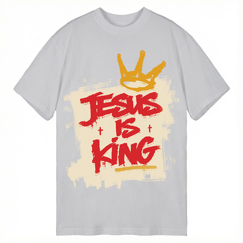Modecanvas Jesus Is King DTG Printing Classic T-Shirt-modecanvas