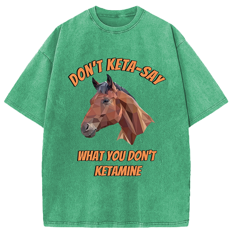 Modecanvas Funny Horse Special K DTG Printing Washed T-Shirt
