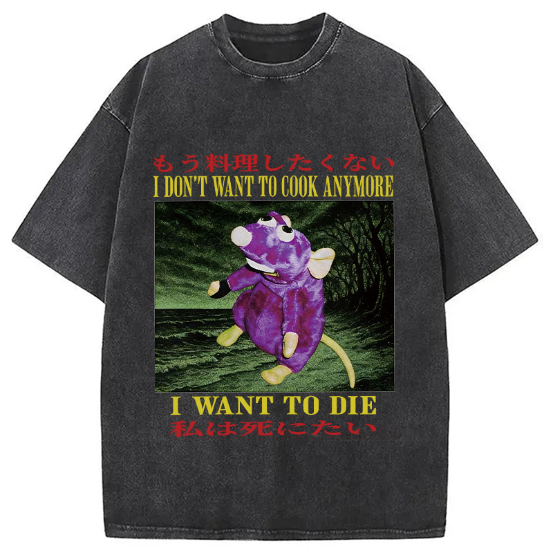 Tokyocanvas I Don't Want to Cook Washed T-Shirt