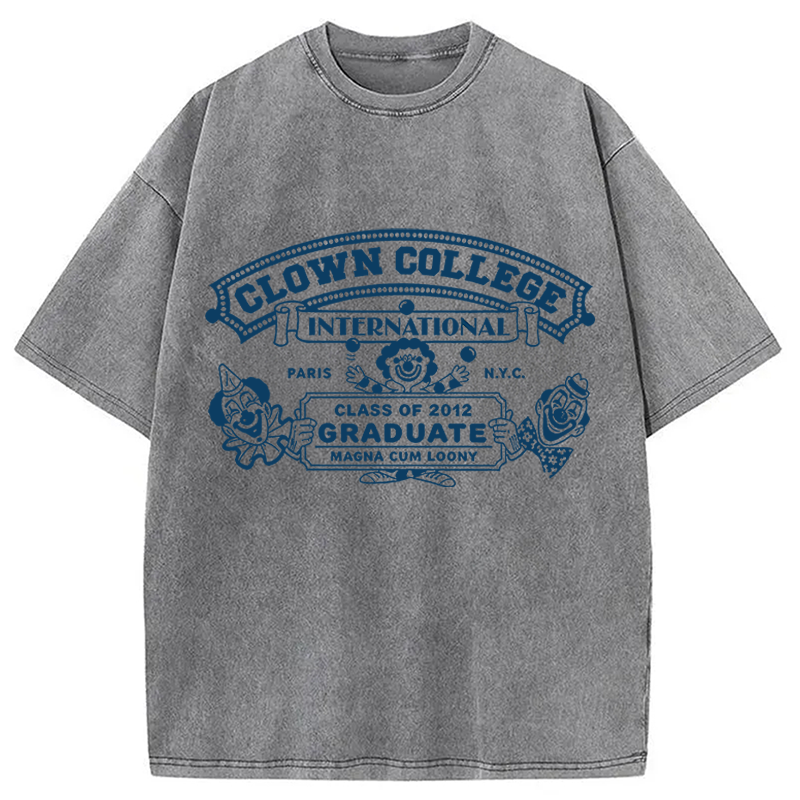 Modecanvas Clown College DTG Printing Washed T-Shirt