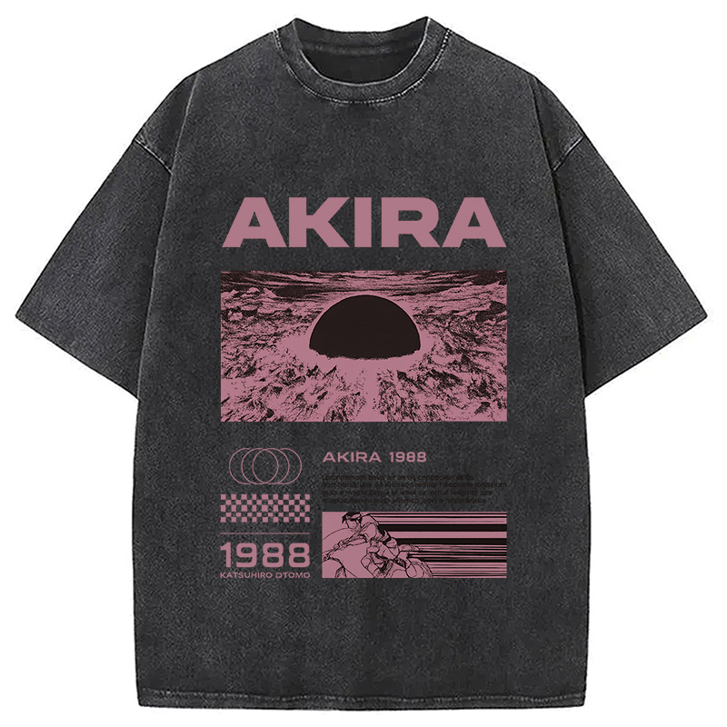 Modecanvas Destruction Vintage DTG Printing Washed T-Shirt-modecanvas