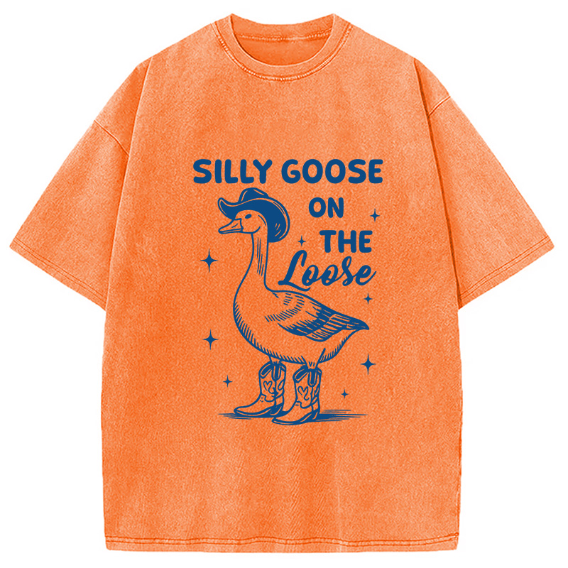 Modecanvas Silly Goose On The Loose Washed T-Shirt