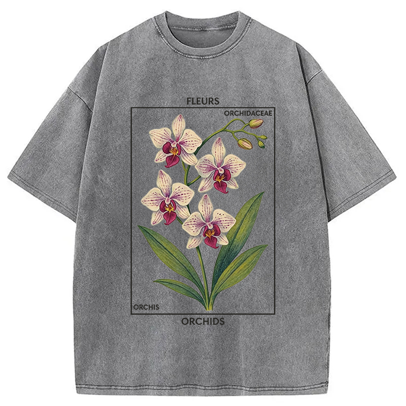 Modecanvas Vintage Orchid DTG Printing Washed T-Shirt