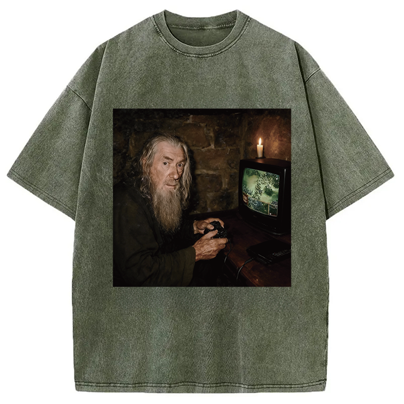 Modecanvas Gamer Wizard Washed T-Shirt