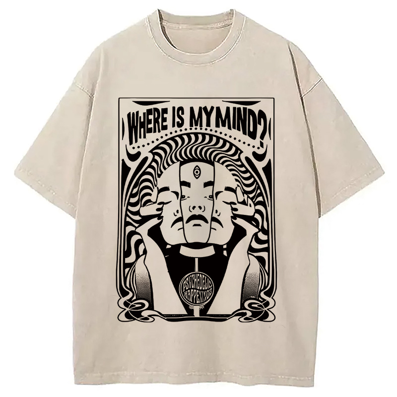 Modecanvas Where Is My Brain Washed T-Shirt-modecanvas
