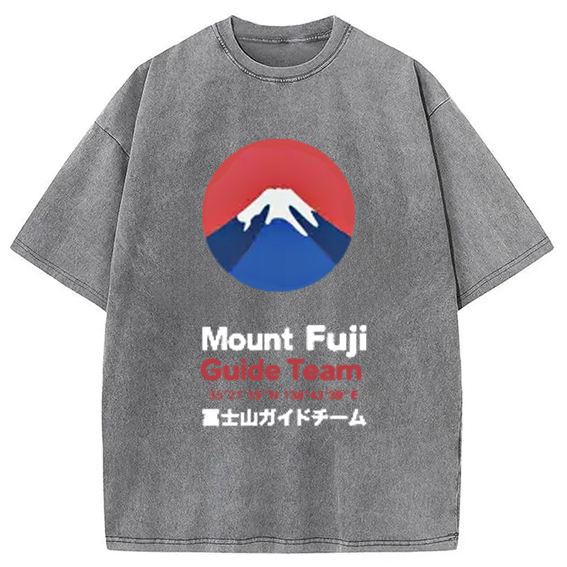 Modecanvas Japanese Mount Fuji Snow Washed T-Shirt