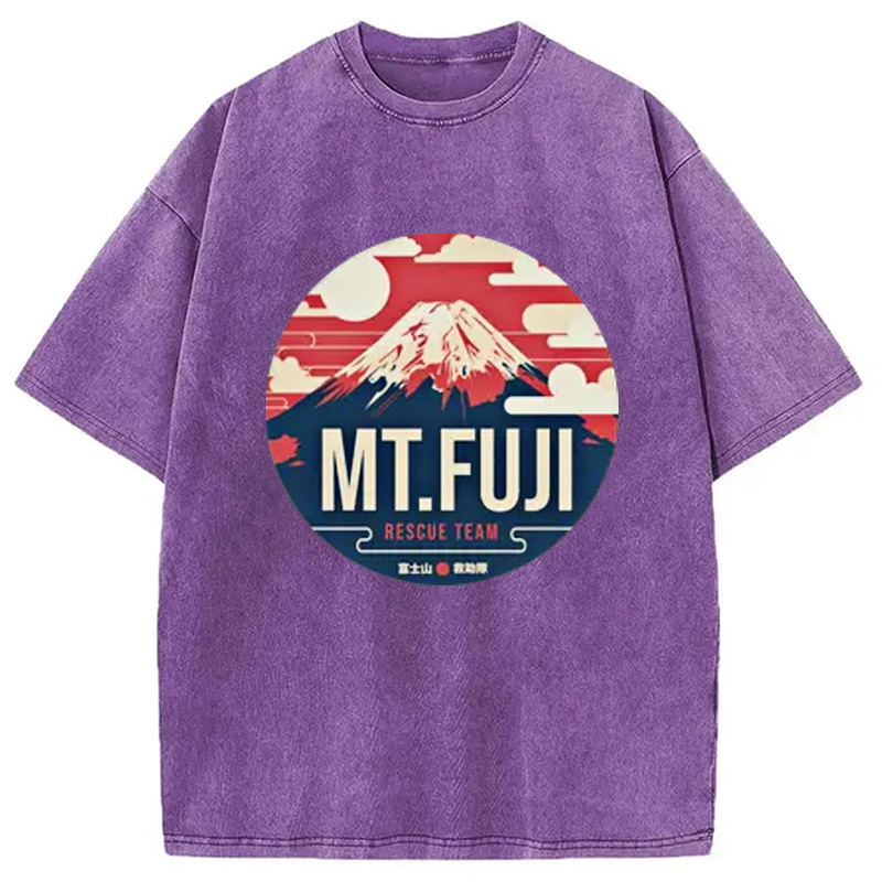 Modecanvas Japanese Mount Fuji Rescue Washed T-Shirt