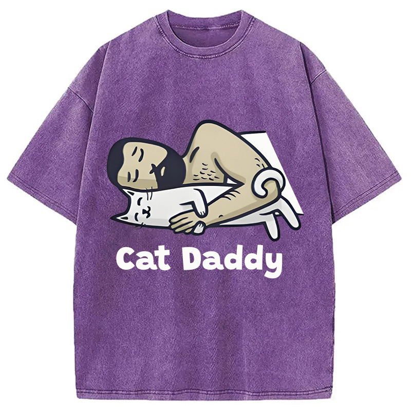Modecanvas Cat Daddy Washed T-Shirt