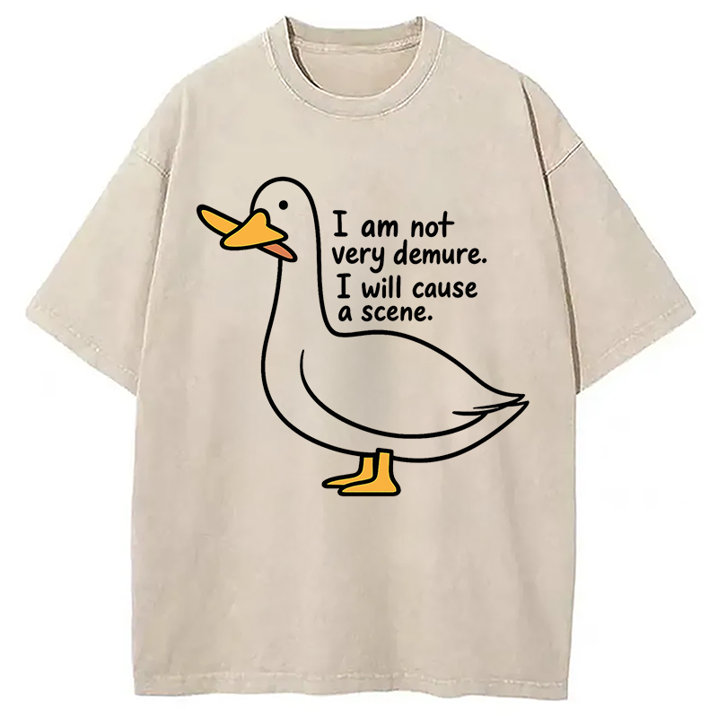 Modecanvas Very Demure Goose Washed T-Shirt