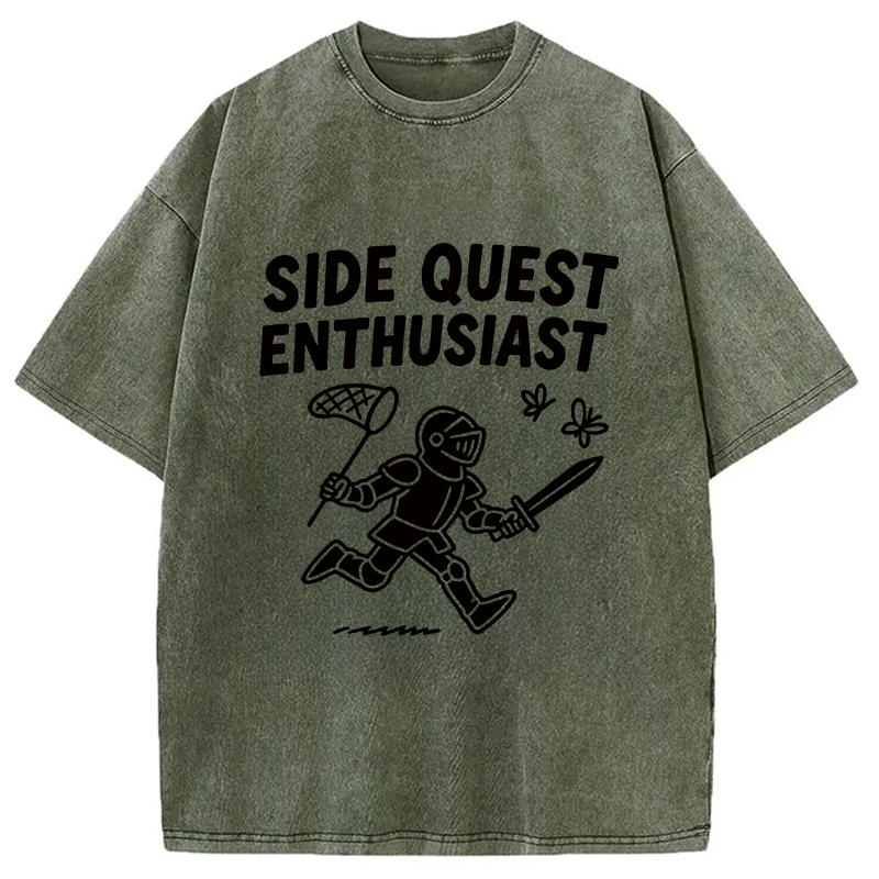 Modecanvas Side Quest DTG Printing Washed T-Shirt