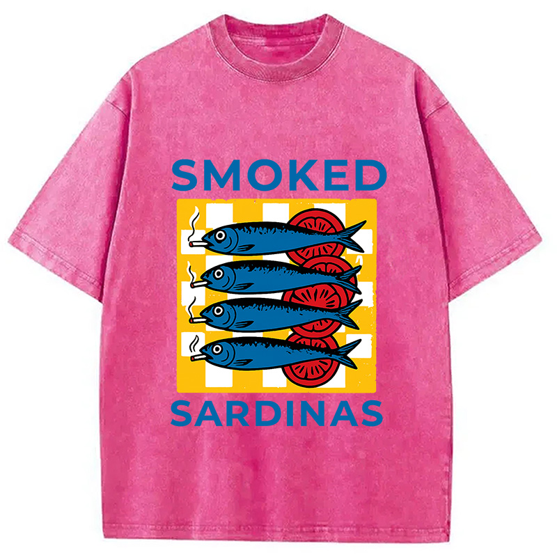 Modecanvas Smoked Sprats Ocean Washed T-Shirt