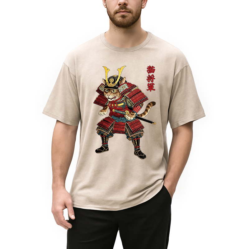Modecanvas Cat General DTG Printing Washed T-Shirt